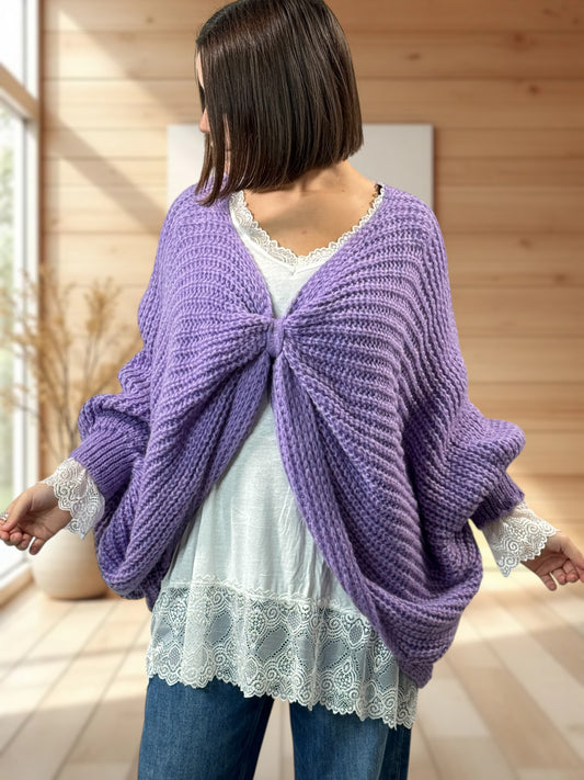 ELLA - PULL OVERSIZE LILAS JUSQU'A LA TAILLE 56