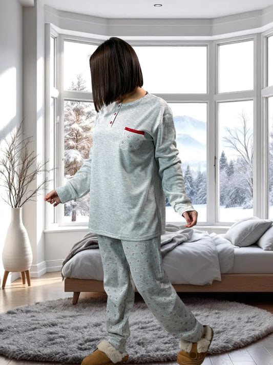 MYLENE - PYJAMA GRIS CHAUD 50/52