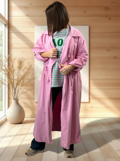 VANINA - TRENCH ROSE EN SWEAT JUSQU'A LA TAILLE 52