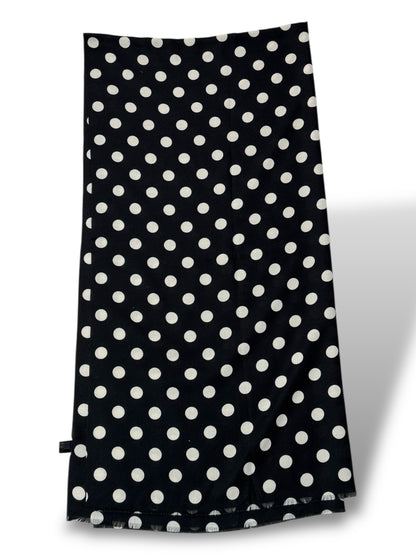 GRANDE ECHARPE NOIRE A POIS