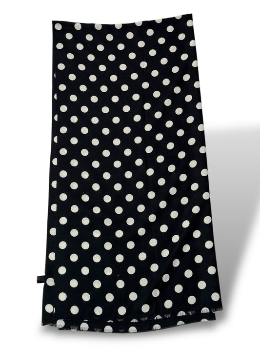 GRANDE ECHARPE NOIRE A POIS
