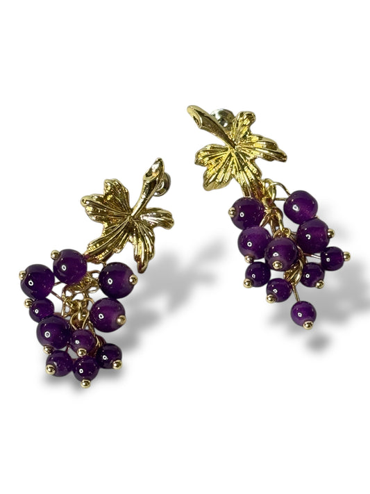 LUBERON - BOUCLES D'OREILLES RAISIN