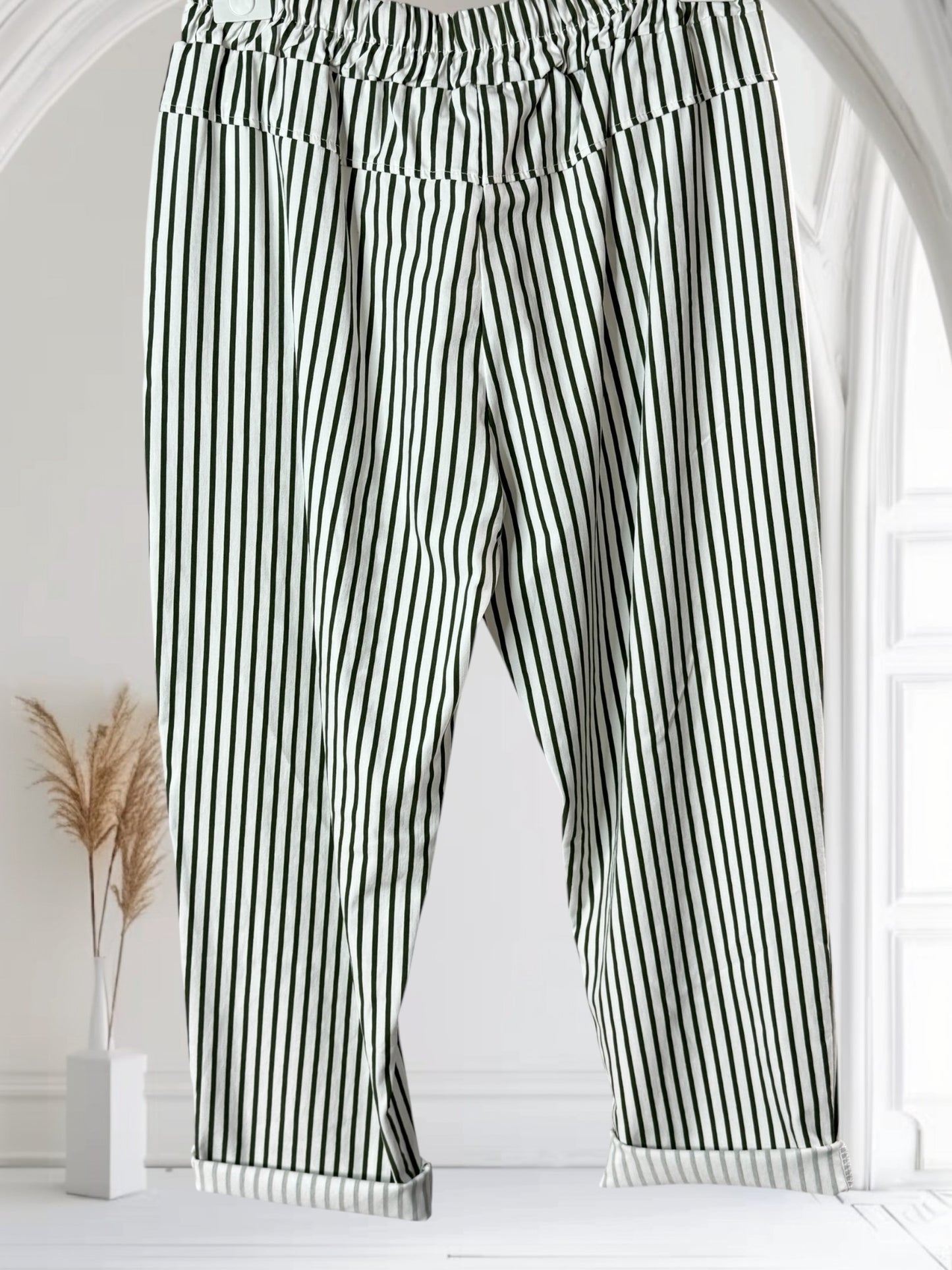 AUBIN - PANTALON SPORTSWEAR A RAYURE KAKI TAILLE 46 A 52