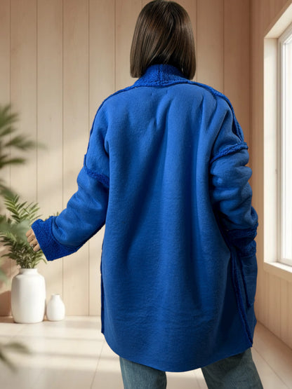 FREDERICO - VESTE BLEUE OVERSIZE JUSQU'A LA TAILLE 52