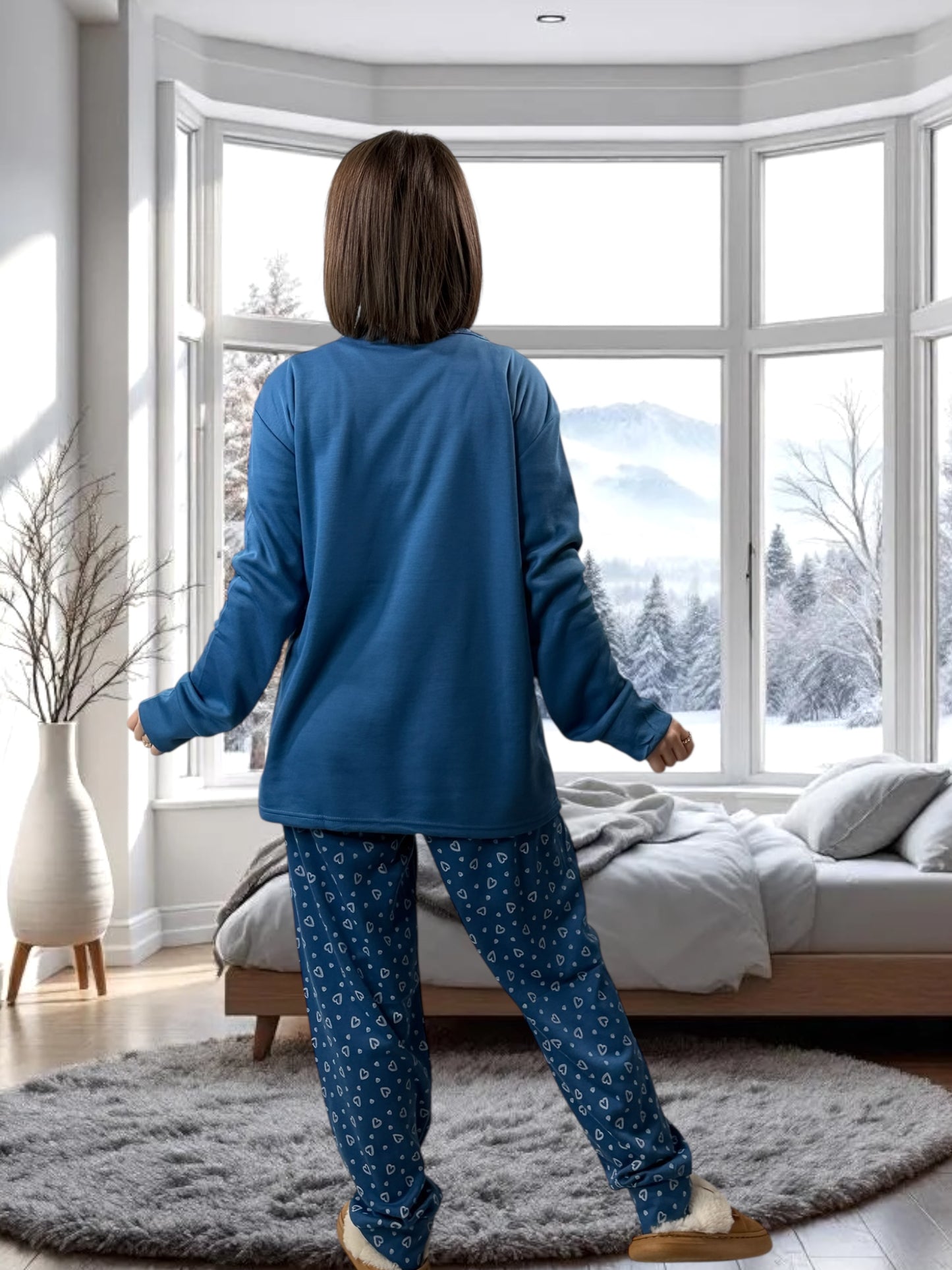 MYLENE - PYJAMA BLEU CHAUD 50/52