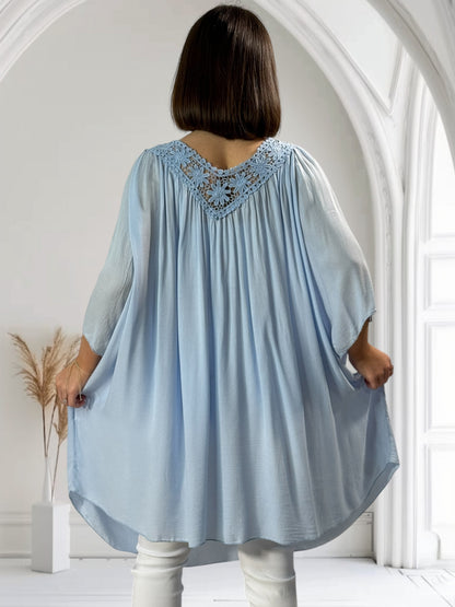 LOLITA - TUNIQUE OVERSIZE BLEU CIEL JUSQU'A LA TAILLE 58