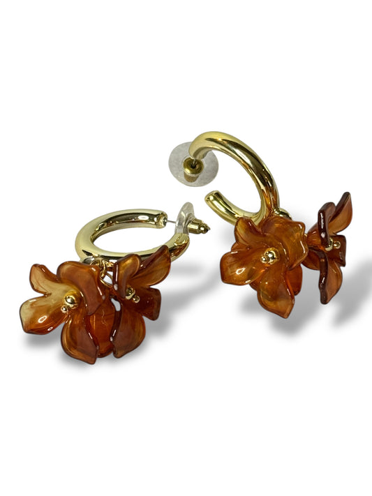 JOSITA - BOUCLES D'OREILLES CREOLES AVEC FLEURS
