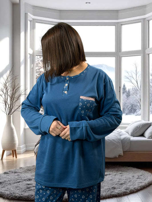 MYLENE - PYJAMA BLEU CHAUD 44/46