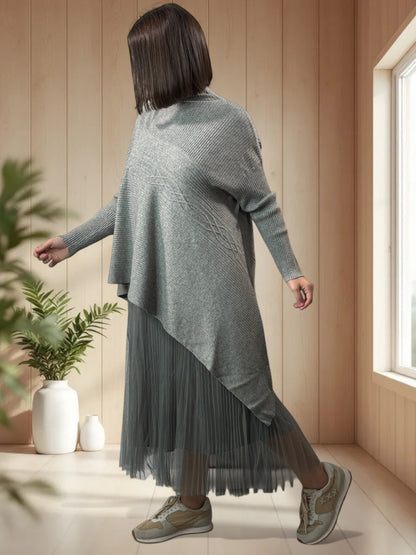 DONNA- ENSEMBLE GRIS 2 PIECES JUSQU'A LA TAILLE 44