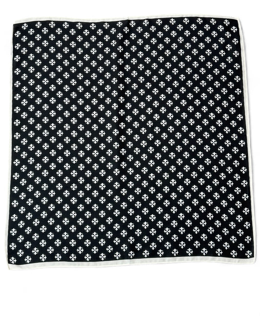 JULIETTE REF14 - PETIT FOULARD NOIR A MOTIF