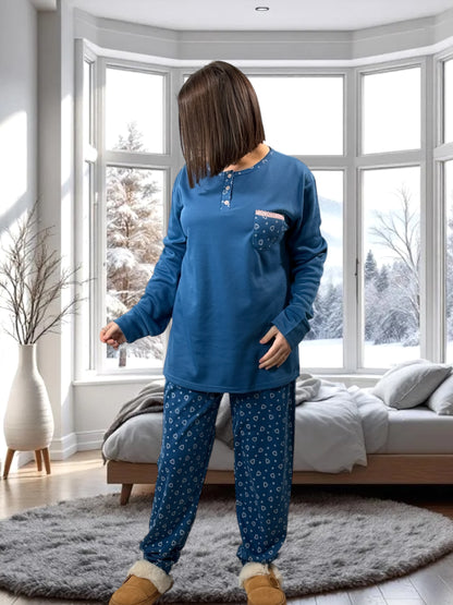MYLENE - PYJAMA BLEU CHAUD 50/52