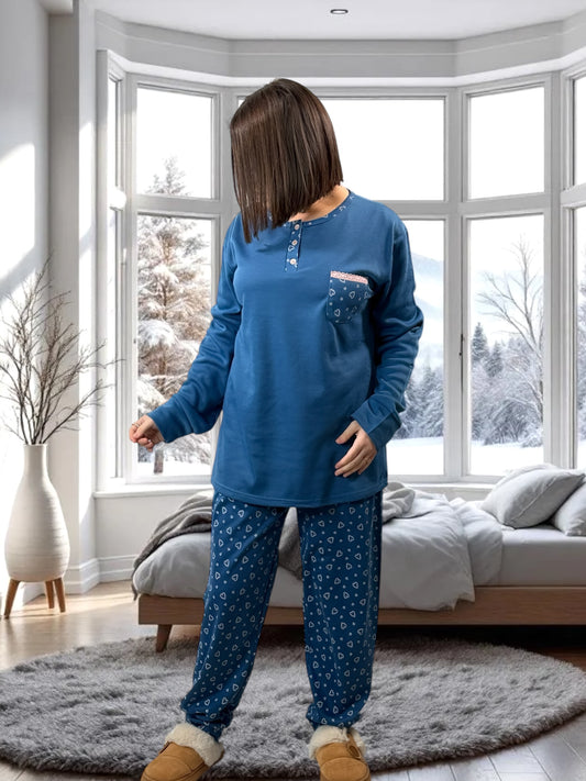 MYLENE - PYJAMA BLEU CHAUD 44/46