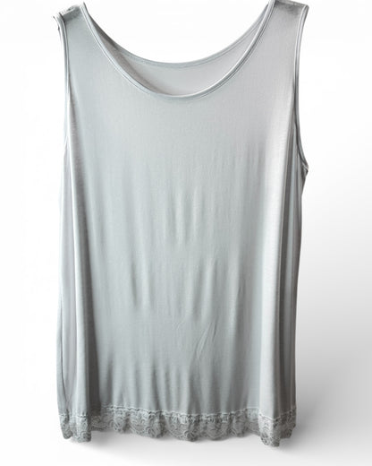 ALICE - TOP BLANC EN VISCOSE TAILLE 44/46 A 52/54