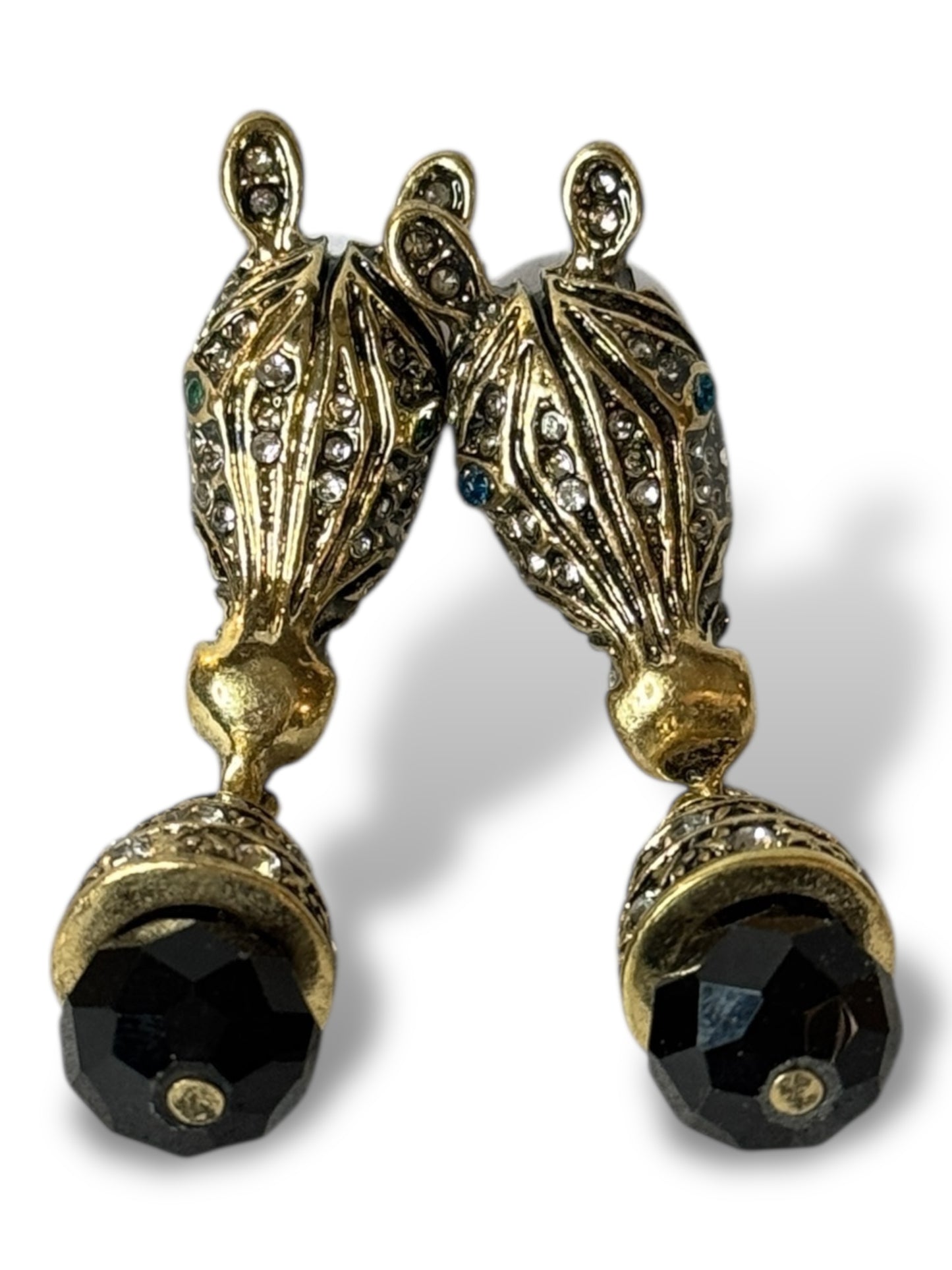 FABULEUSE - BOUCLES D'OREILLES ZEBRE AVEC STRASS