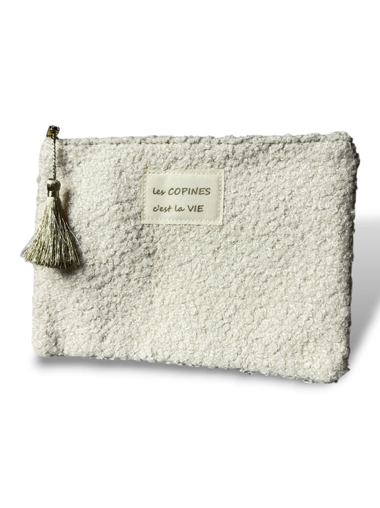 POCHETTE LES COPINES C'EST LA VIE BLANC CASSE