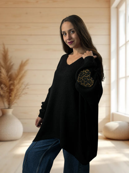 RAPHAEL - PULL NOIR JUSQU'A LA TAILLE 54/56