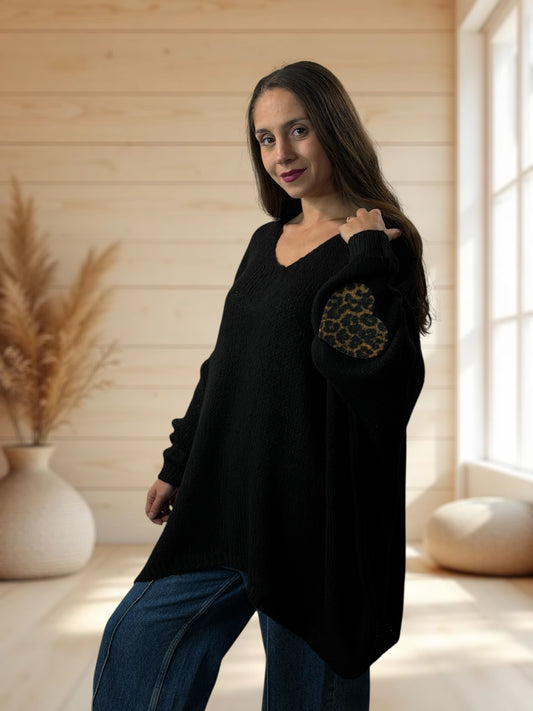 RAPHAEL - PULL NOIR JUSQU'A LA TAILLE 54/56