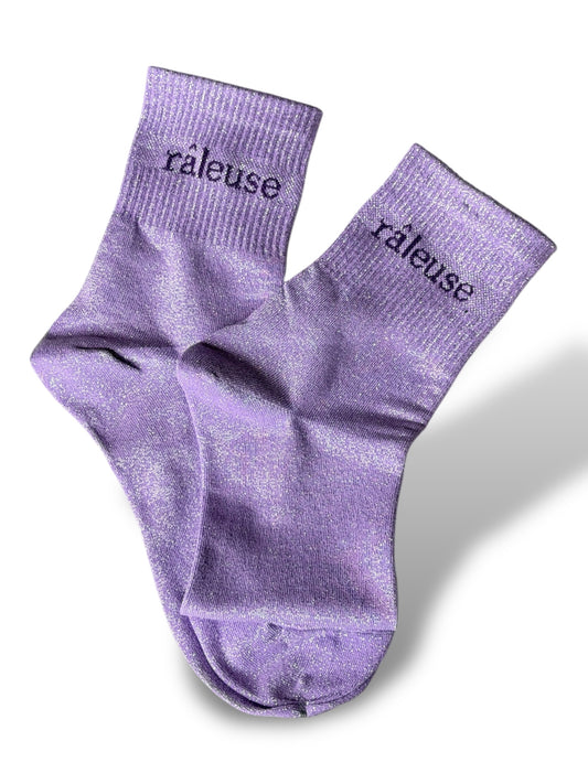 CHAUSSETTES SCINTILLANTES RALEUSE LILAS