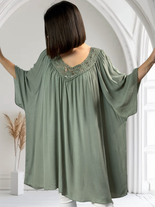 LOLITA - TUNIQUE OVERSIZE KAKI JUSQU'A LA TAILLE 58