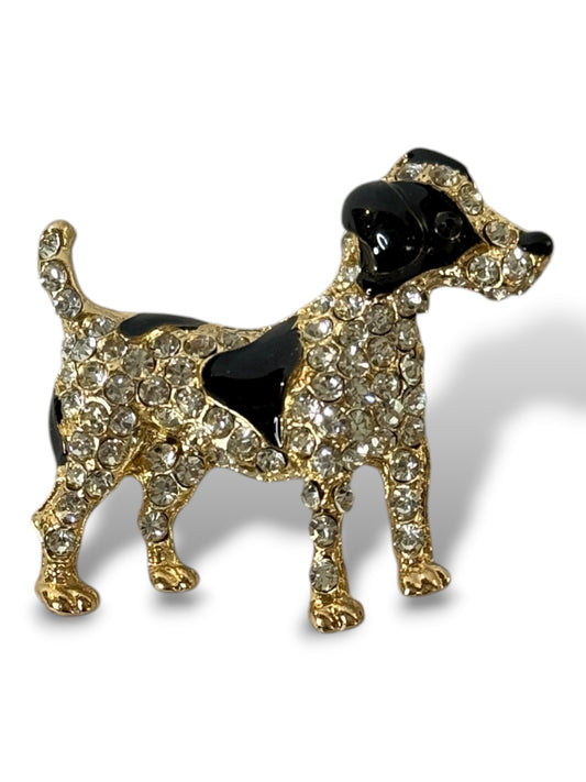 CHIEN - BROCHE AVEC STRASS