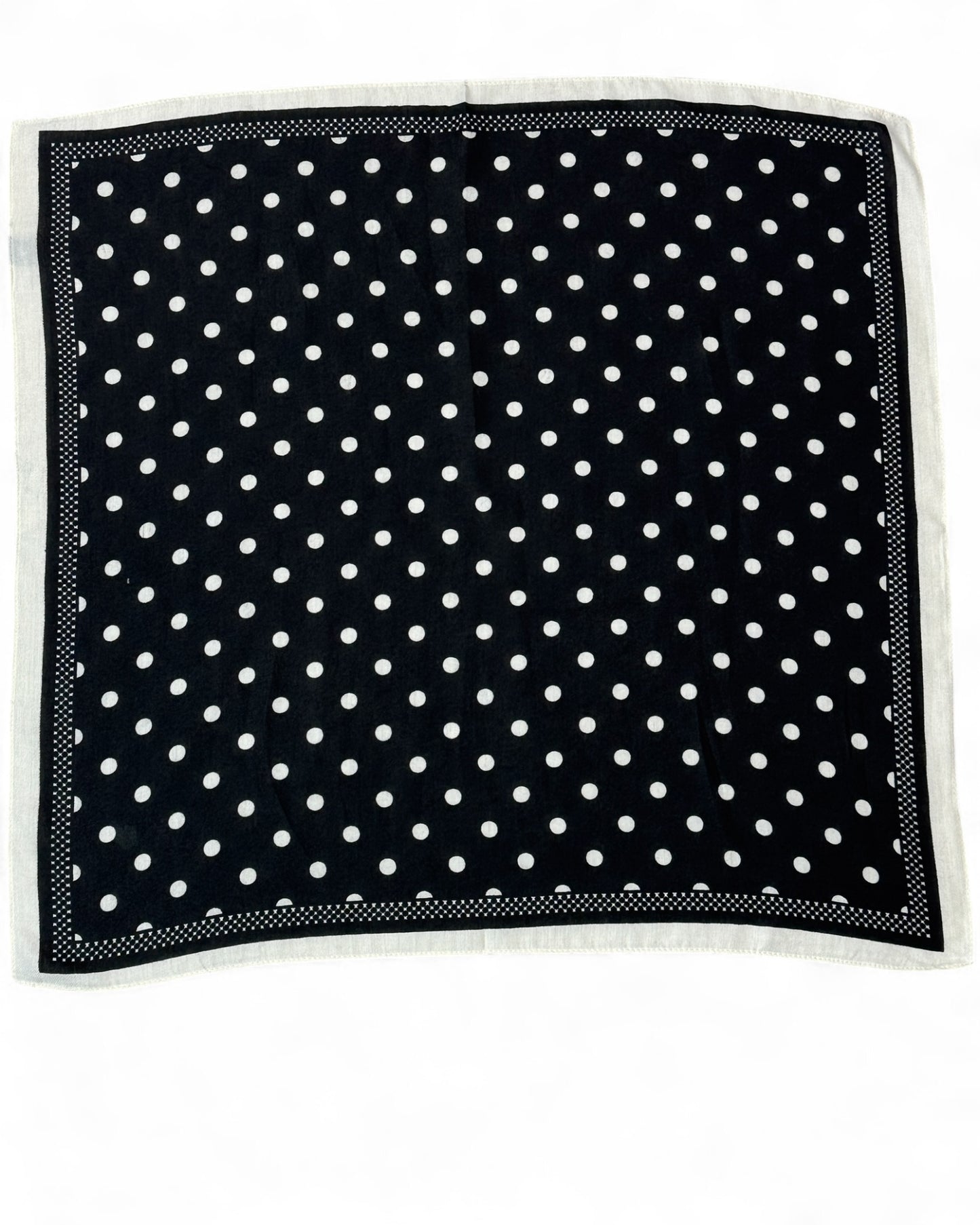 JULIETTE REF12 - PETIT FOULARD NOIR A POIS