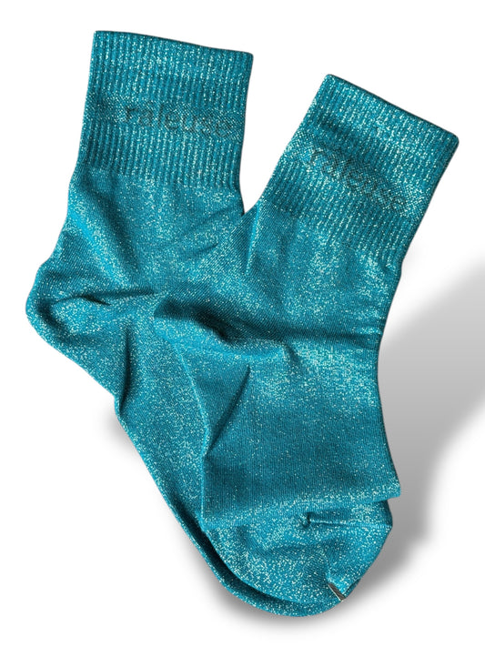 CHAUSSETTES SCINTILLANTES RALEUSE BLEU CANARD