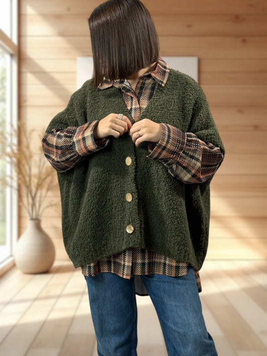 MARA - GILET KAKI SANS MANCHES JUSQU'A LA TAILLE 56