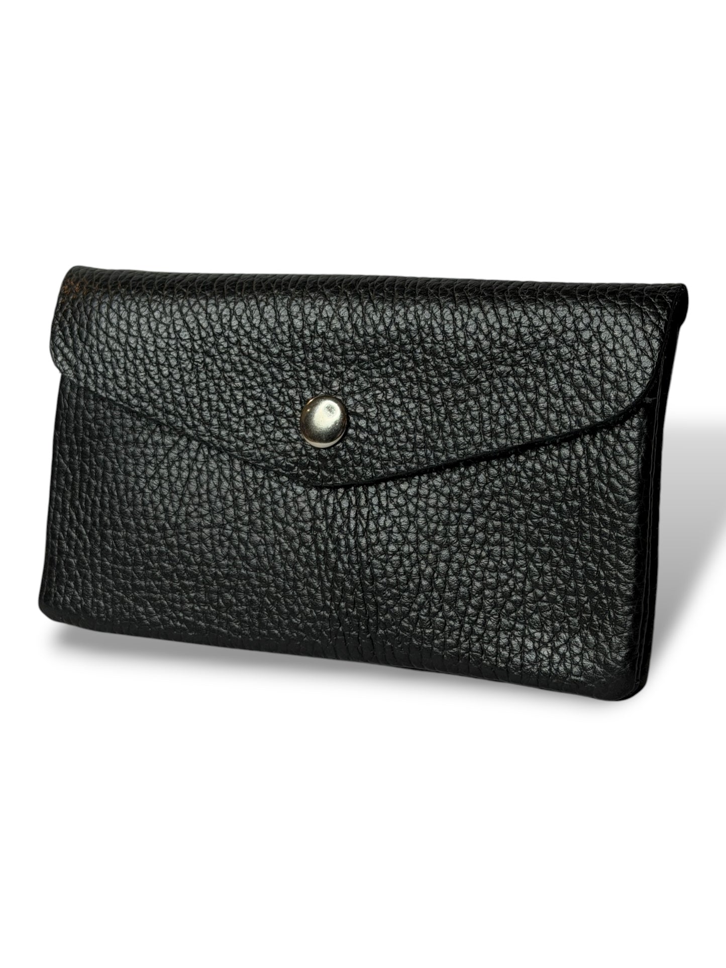 MAX PORTE MONNAIE NOIR EN CUIR GRAINE