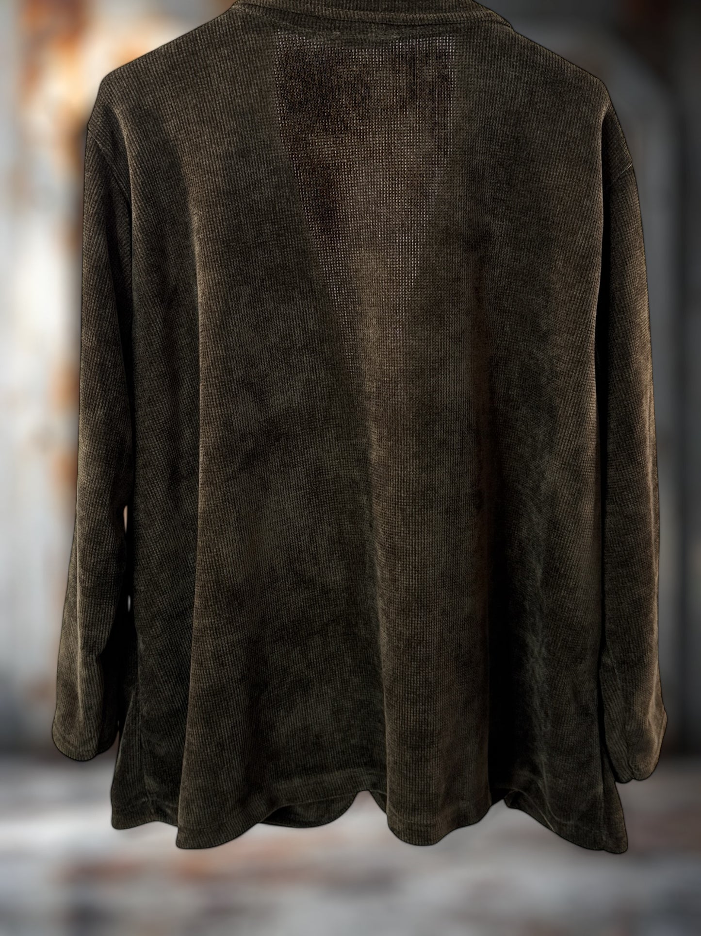 FLAVIE - VESTE MARRON EN VELOURS JUSQU'A LA TAILLE 52