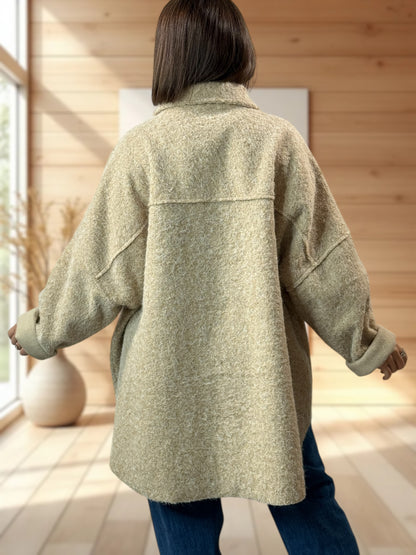 RAVELO - VESTE OVERSIZE BEIGE JUSQU'A LA TAILLE 54/56