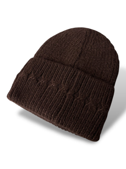 CORALIE - BONNET MARRON AVEC STRASS