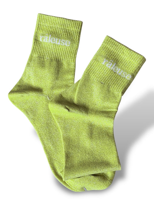 CHAUSSETTES SCINTILLANTES RALEUSE VERT ANIS