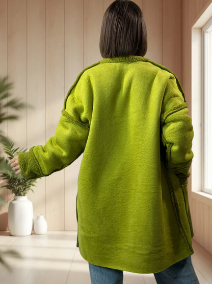 FREDERICO - VESTE VERTE OVERSIZE JUSQU'A LA TAILLE 52