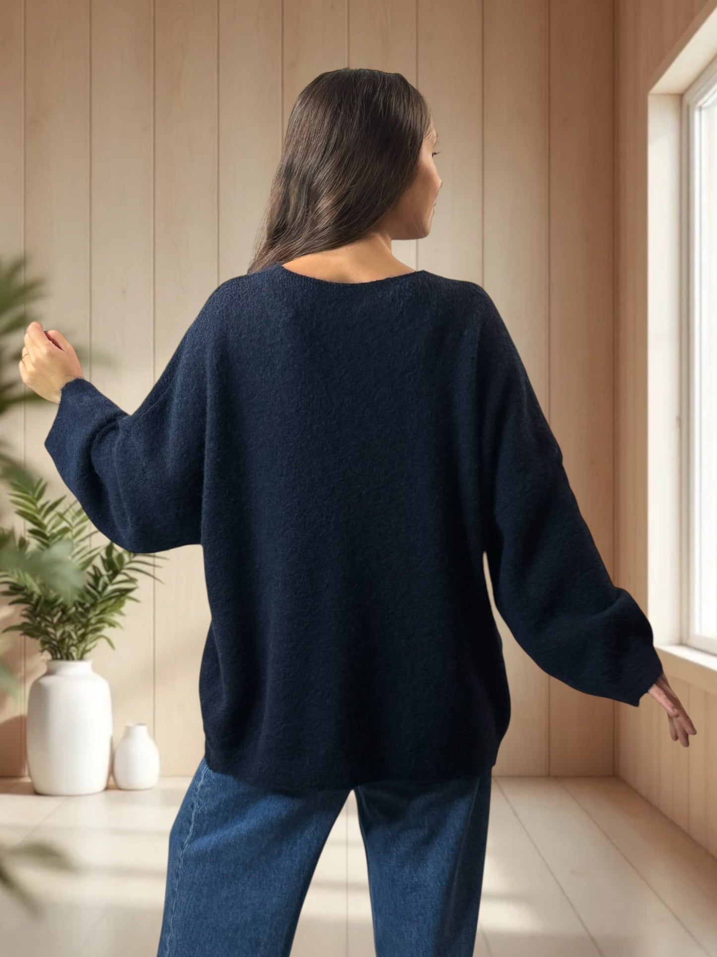 CLAUDIO - PULL MARINE LOGO BOHEME JUSQU'A LA TAILLE 54/56