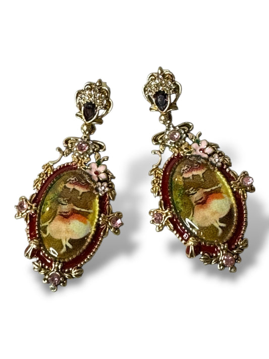 ROYAL - BOUCLES D'OREILLES TENDANCE AVEC STRASS