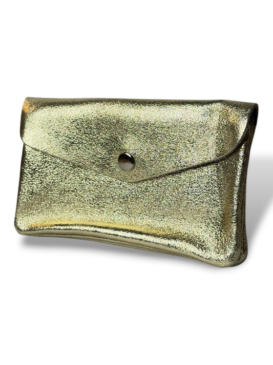 CHARLY PORTE MONNAIE EN CUIR DORE