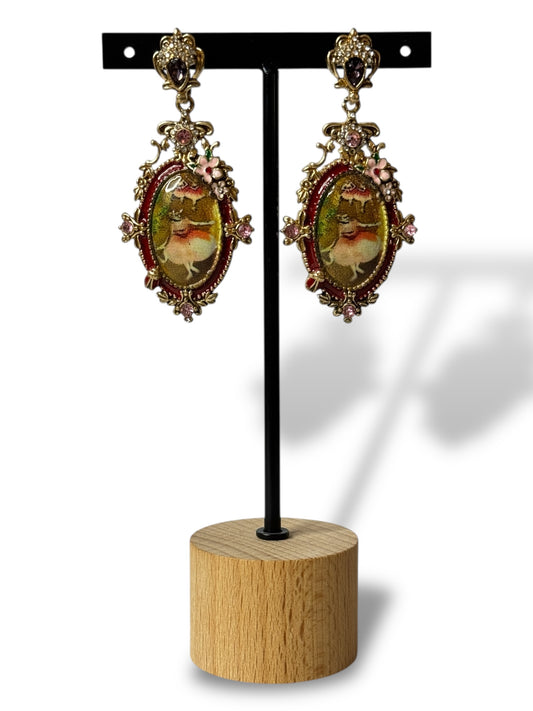 ROYAL - BOUCLES D'OREILLES TENDANCE AVEC STRASS