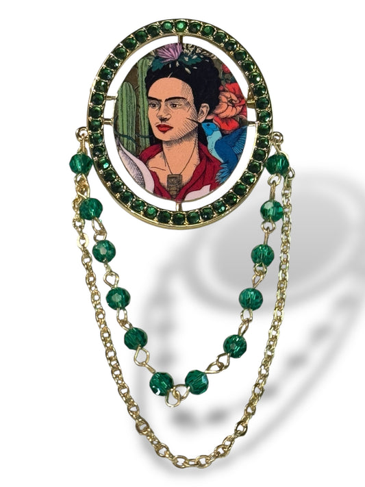 FRIDA KAHLO - BROCHE AVEC STRASS