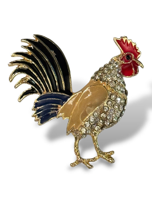 COQ - BROCHE AVEC STRASS