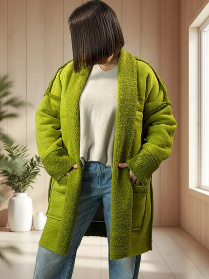 FREDERICO - VESTE VERTE OVERSIZE JUSQU'A LA TAILLE 52