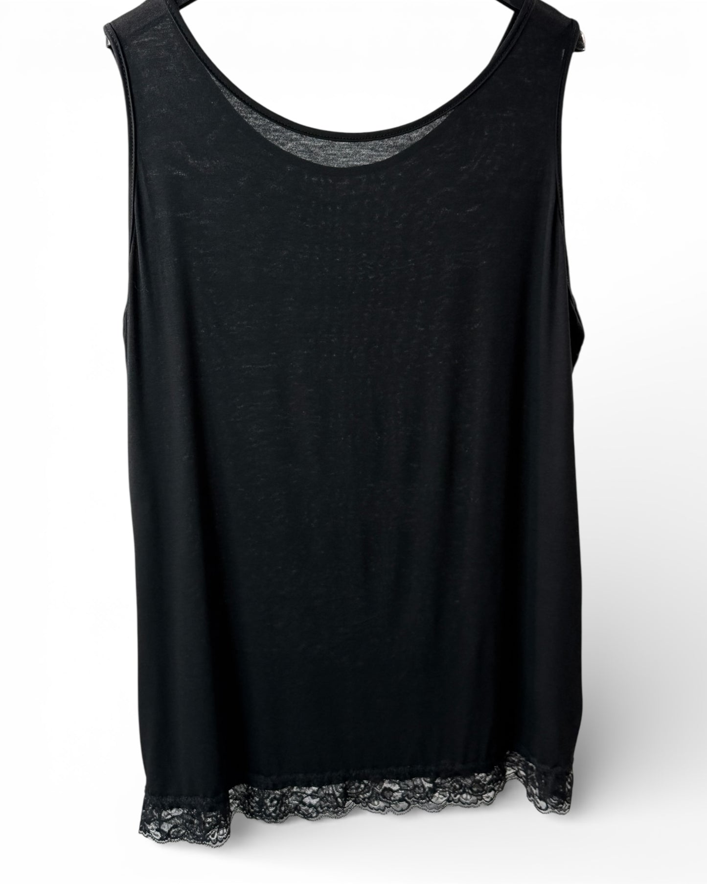 ALICE - TOP NOIR EN VISCOSE TAILLE 44/46 A 52/54