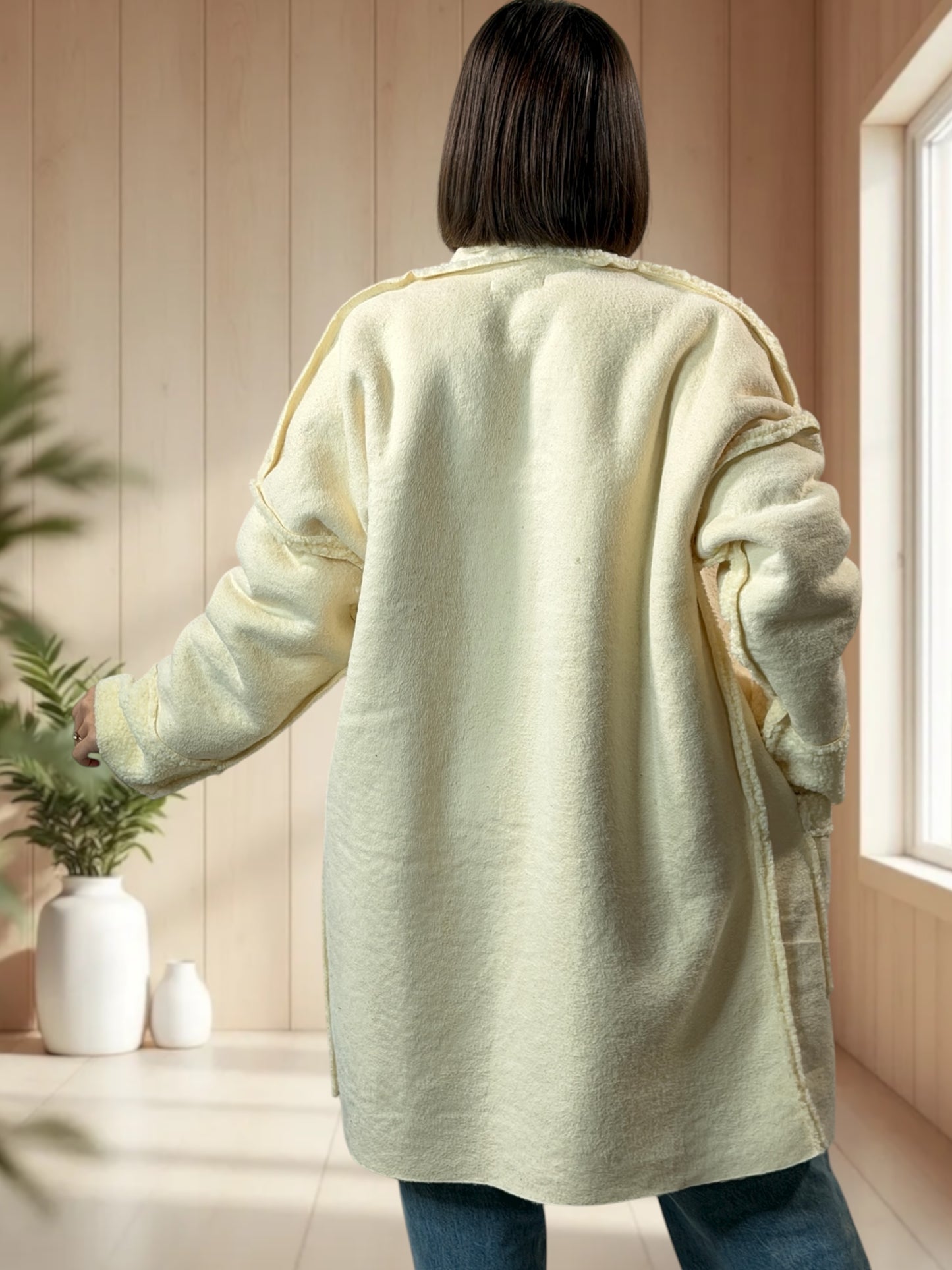 FREDERICO - VESTE BLANC CASSE OVERSIZE JUSQU'A LA TAILLE 52