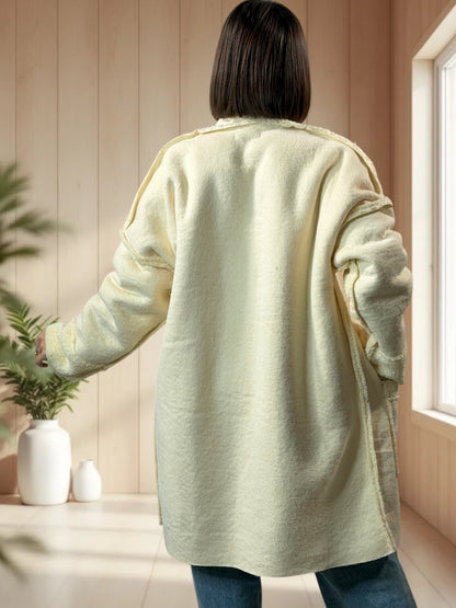 FREDERICO - VESTE BLANC CASSE OVERSIZE JUSQU'A LA TAILLE 52