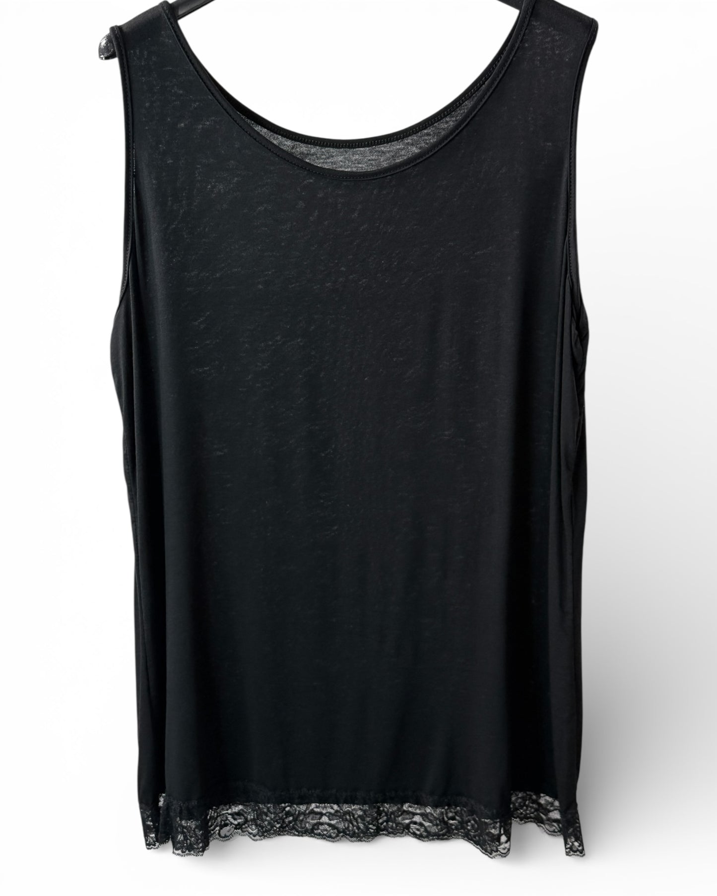 ALICE - TOP NOIR EN VISCOSE TAILLE 44/46 A 52/54