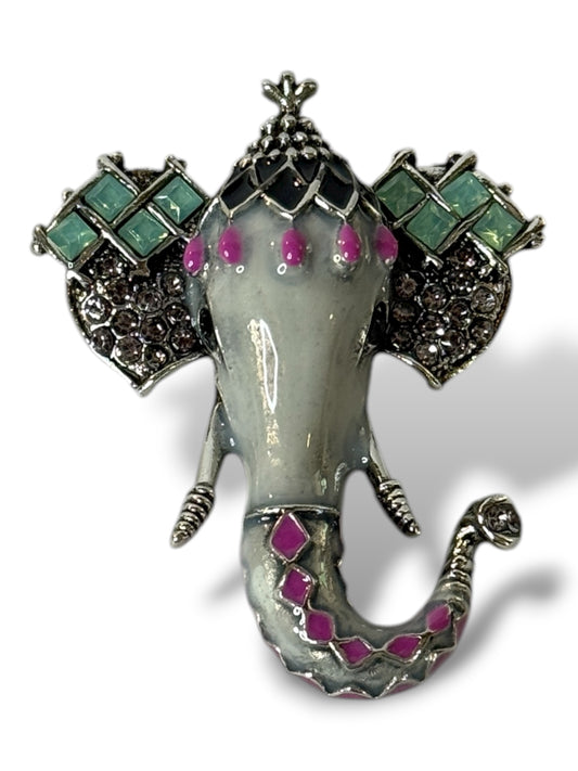 ELEPHANT - BROCHE AVEC STRASS