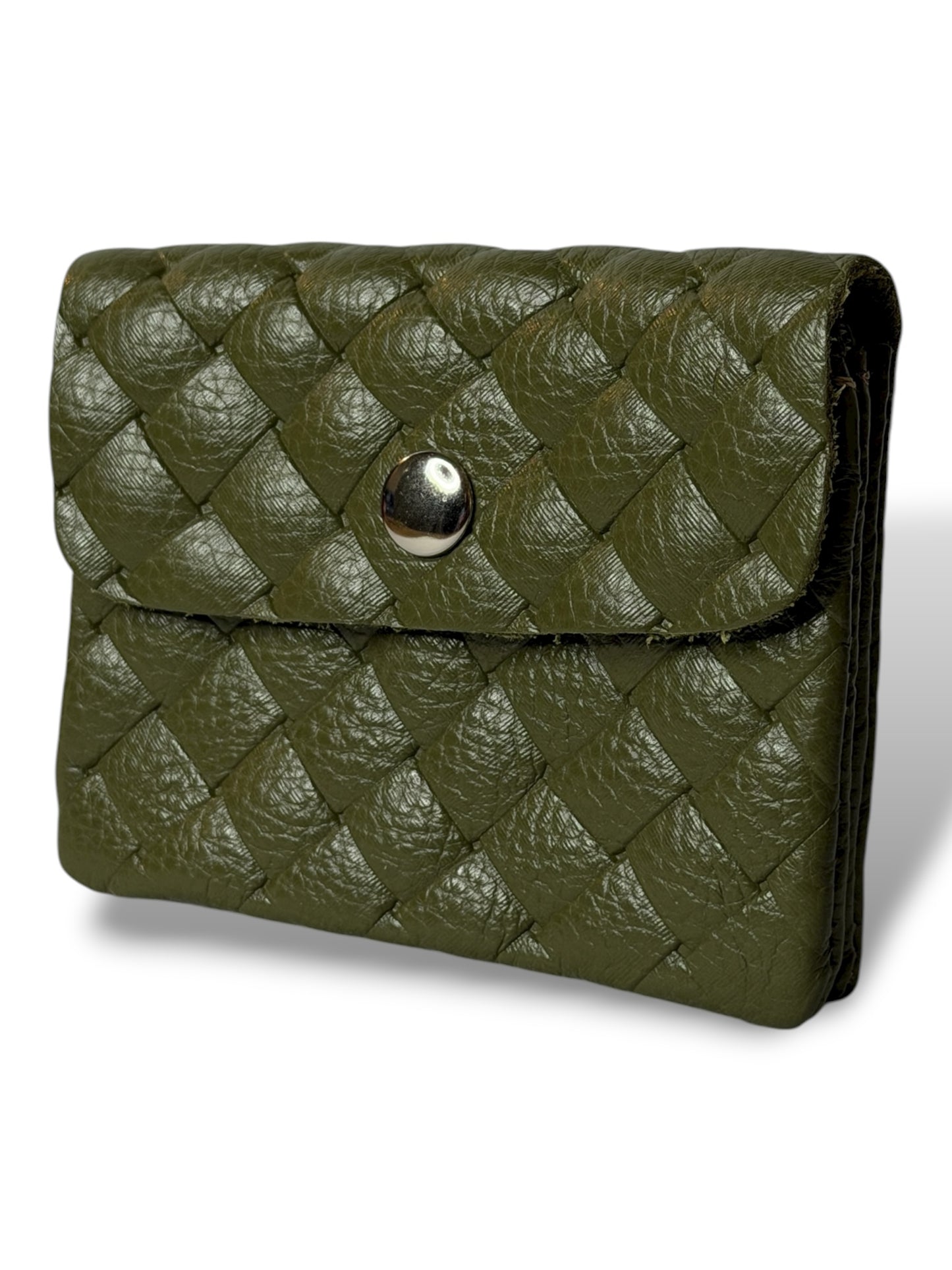 FRED PORTE MONNAIE KAKI EN CUIR