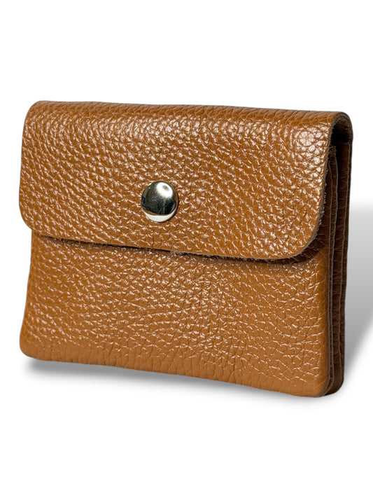 TEDDY PORTE MONNAIE MARRON EN CUIR GRAINE