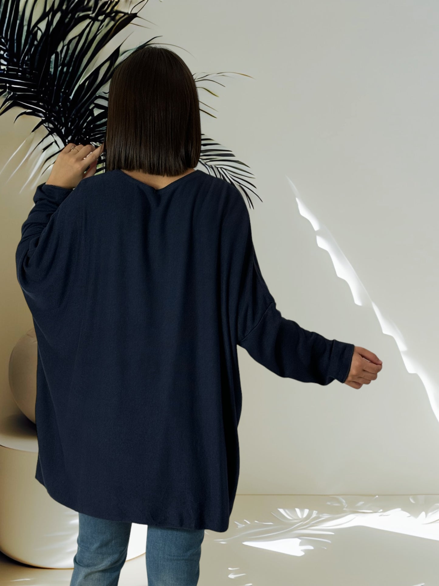 CAPRIO - PULL MARINE EN MAILLE FLUIDE JUSQU'A LA TAILLE 54
