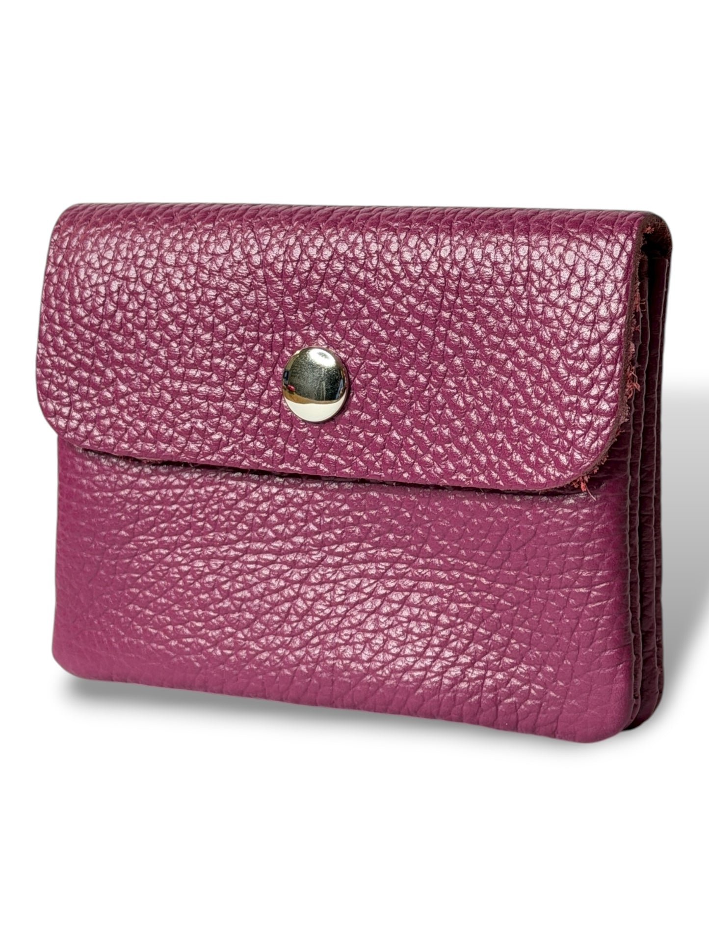 TEDDY PORTE MONNAIE VIOLET EN CUIR GRAINE