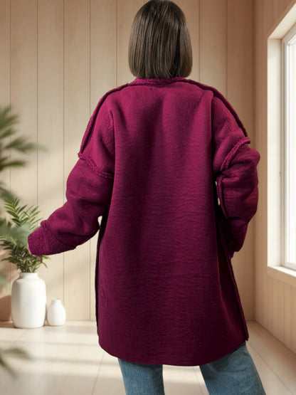 FREDERICO - VESTE CYCLAMEN OVERSIZE JUSQU'A LA TAILLE 52